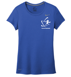 Women's NIKE® Dri-Fit Short Sleeve T-Shirt - Royal Blue, Carbon Gray (Small Logo)