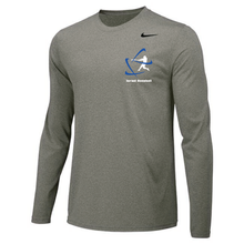 Load image into Gallery viewer, Youth NIKE® Dri-Fit Long Sleeve T-Shirt - Royal Blue, Carbon Gray (Small Logo)