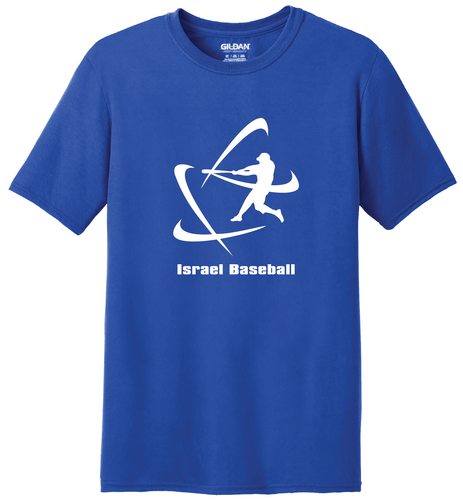 Youth Israel Baseball Short Sleeve T-Shirt - Blue