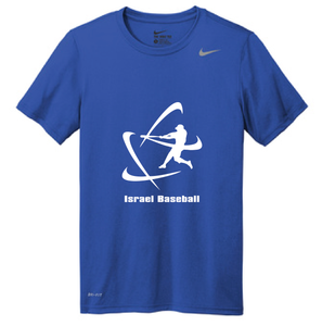 Youth NIKE® Dri-Fit Short Sleeve T-Shirt - Royal Blue, Carbon Gray (Large Logo)
