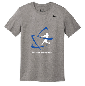 Youth NIKE® Dri-Fit Short Sleeve T-Shirt - Royal Blue, Carbon Gray (Large Logo)