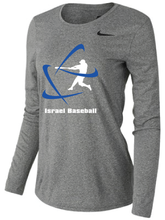 Load image into Gallery viewer, Women&#39;s NIKE® Dri-Fit Long Sleeve T-Shirt - Royal Blue, Carbon Gray (Large Logo)
